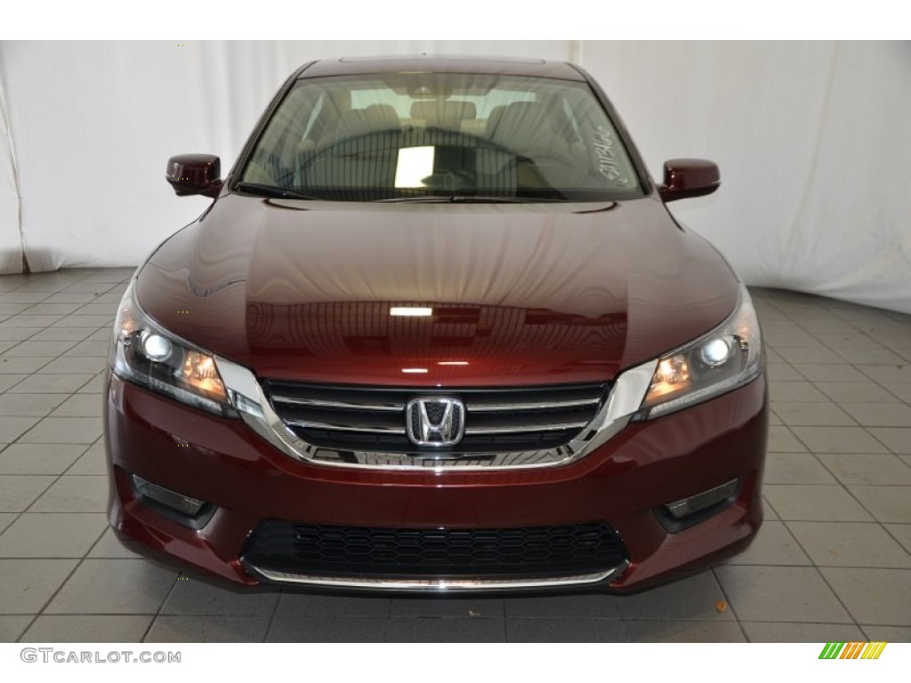 2014 Accord EX-L Sedan - Basque Red Pearl II / Ivory photo #2