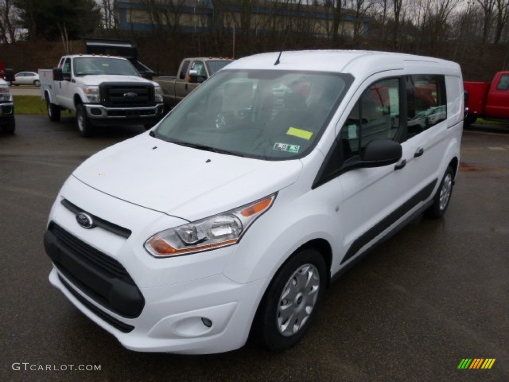 Frozen White 2014 Ford Transit Connect XLT Van Exterior Photo #89696055