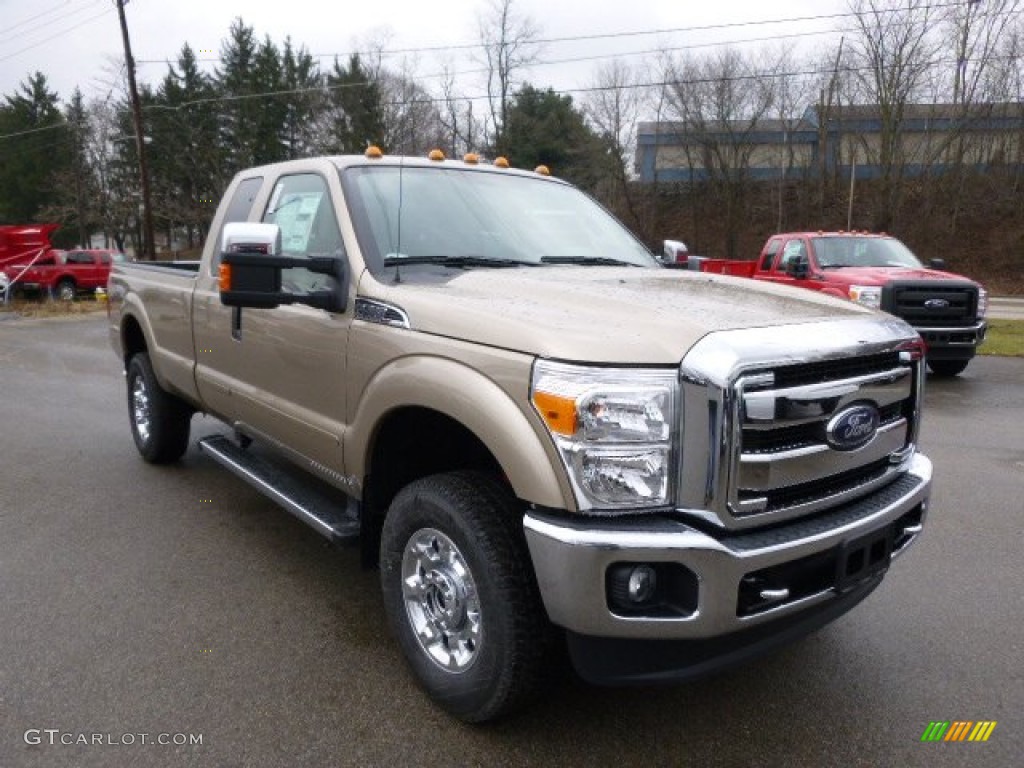 2014 F250 Super Duty XLT SuperCab 4x4 - Pale Adobe Metallic / Adobe photo #2