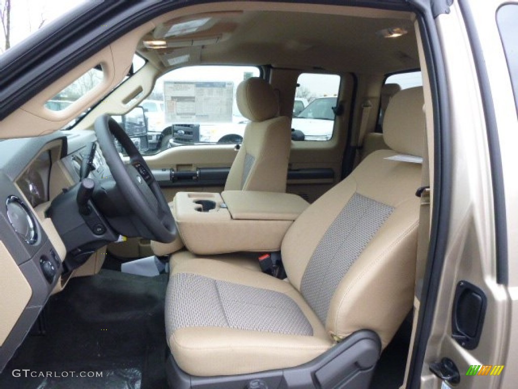 2014 F250 Super Duty XLT SuperCab 4x4 - Pale Adobe Metallic / Adobe photo #10