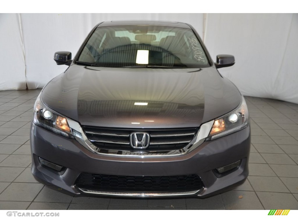 2014 Accord EX-L Sedan - Modern Steel Metallic / Gray photo #2