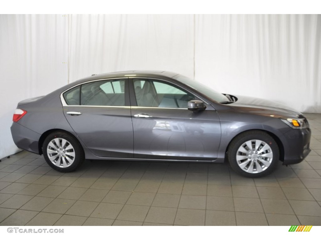 2014 Accord EX-L Sedan - Modern Steel Metallic / Gray photo #5