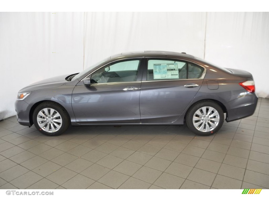 2014 Accord EX-L Sedan - Modern Steel Metallic / Gray photo #7