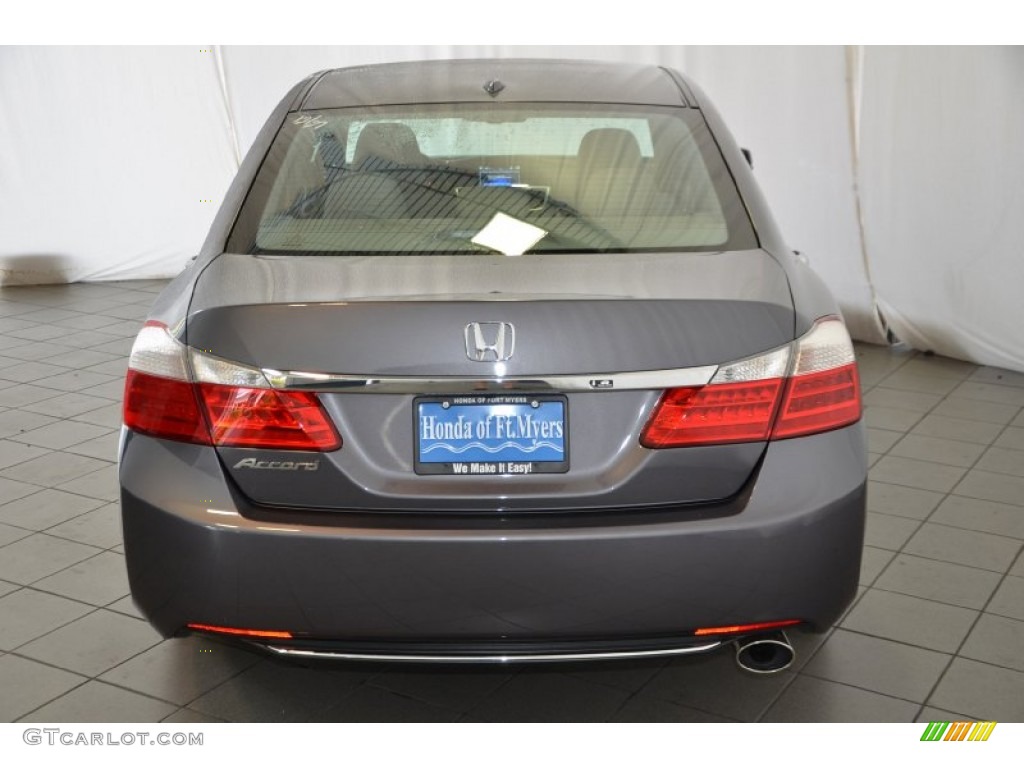 2014 Accord EX-L Sedan - Modern Steel Metallic / Gray photo #8