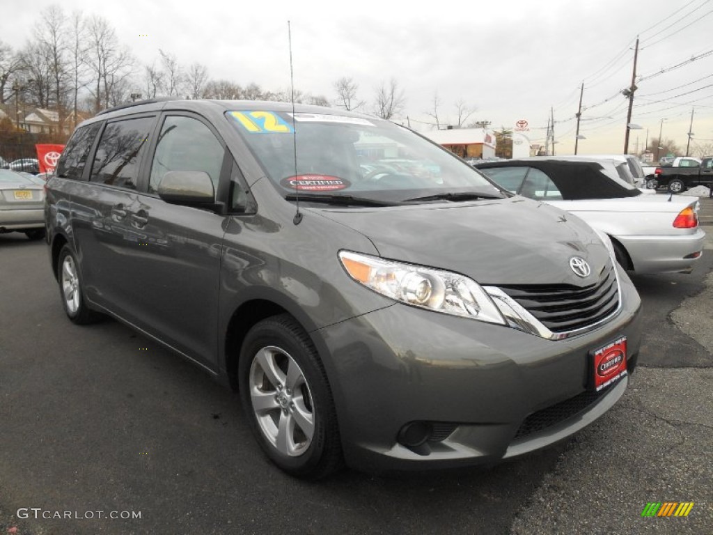 2012 Sienna LE - Cypress Green Pearl / Bisque photo #1