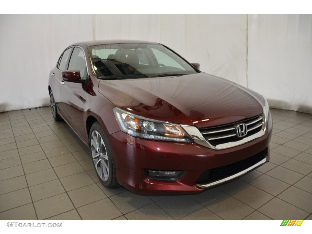 2014 Accord Sport Sedan - Basque Red Pearl II / Black photo #1