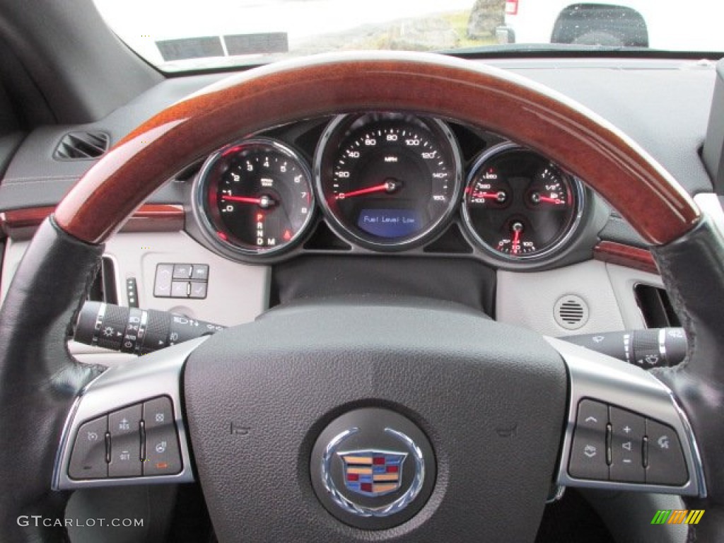2011 Cadillac CTS 4 AWD Coupe Light Titanium/Ebony Steering Wheel Photo #89699949
