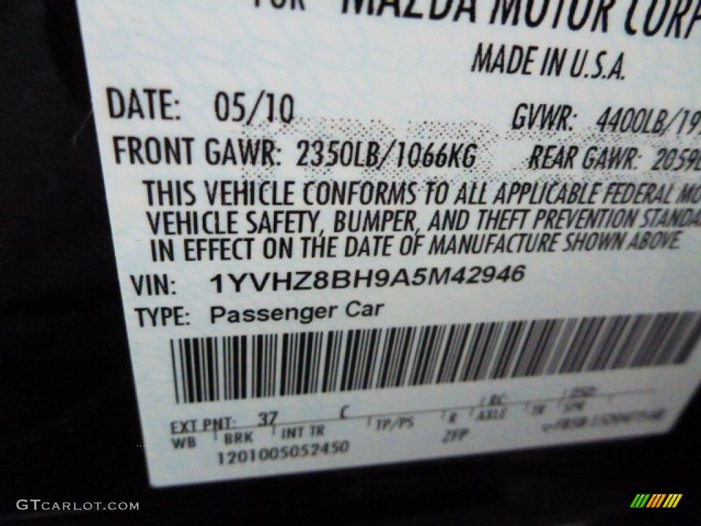 2010 MAZDA6 i Sport Sedan - Black Cherry Metallic / Black photo #25