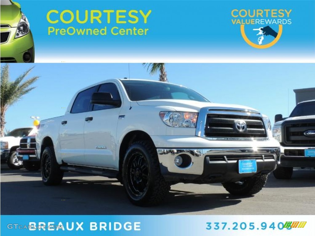 2013 Tundra SR5 CrewMax 4x4 - Super White / Graphite photo #1