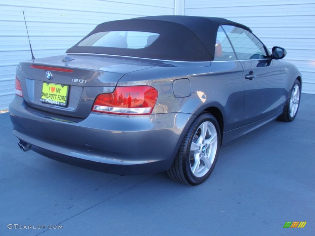 2013 1 Series 128i Convertible - Space Gray Metallic / Coral Red photo #3