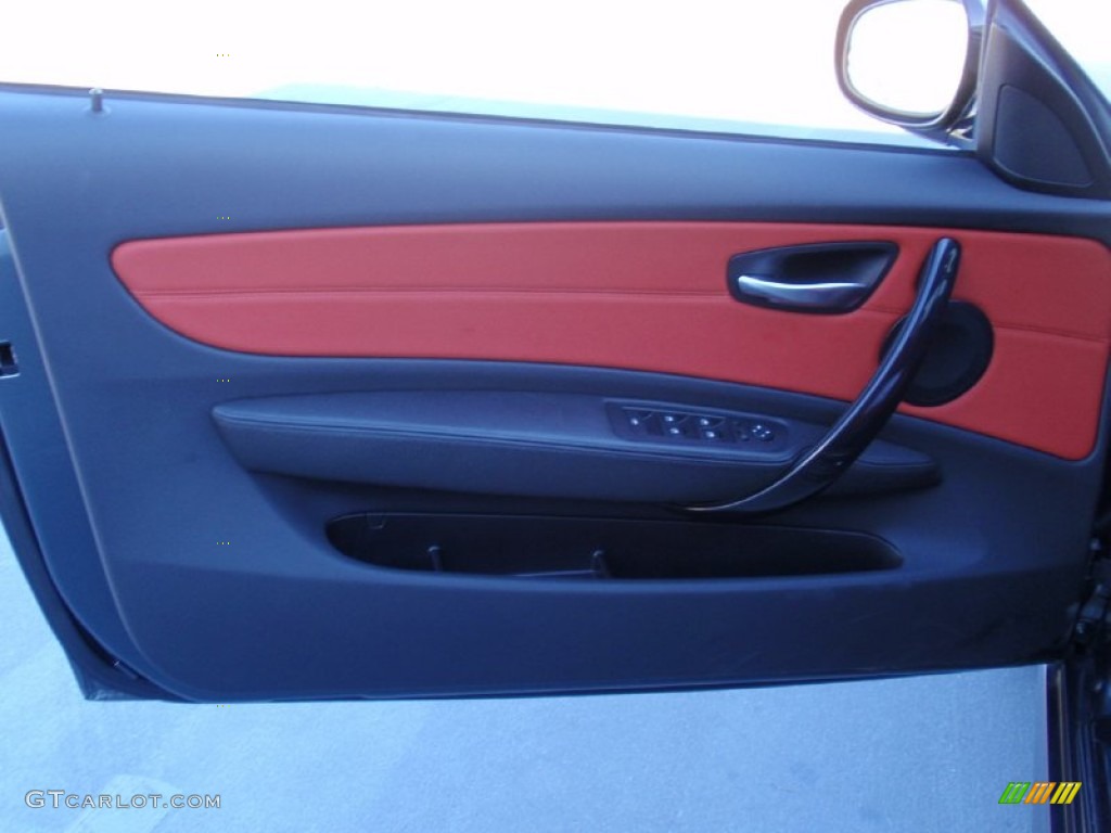 2013 1 Series 128i Convertible - Space Gray Metallic / Coral Red photo #25