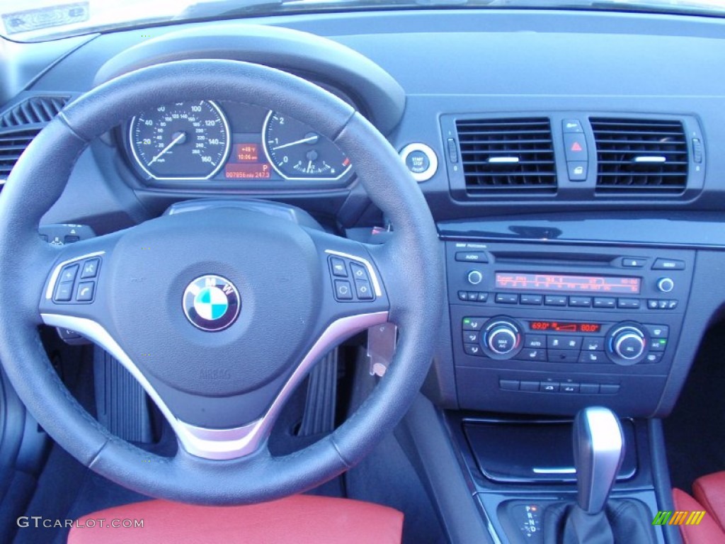2013 1 Series 128i Convertible - Space Gray Metallic / Coral Red photo #30