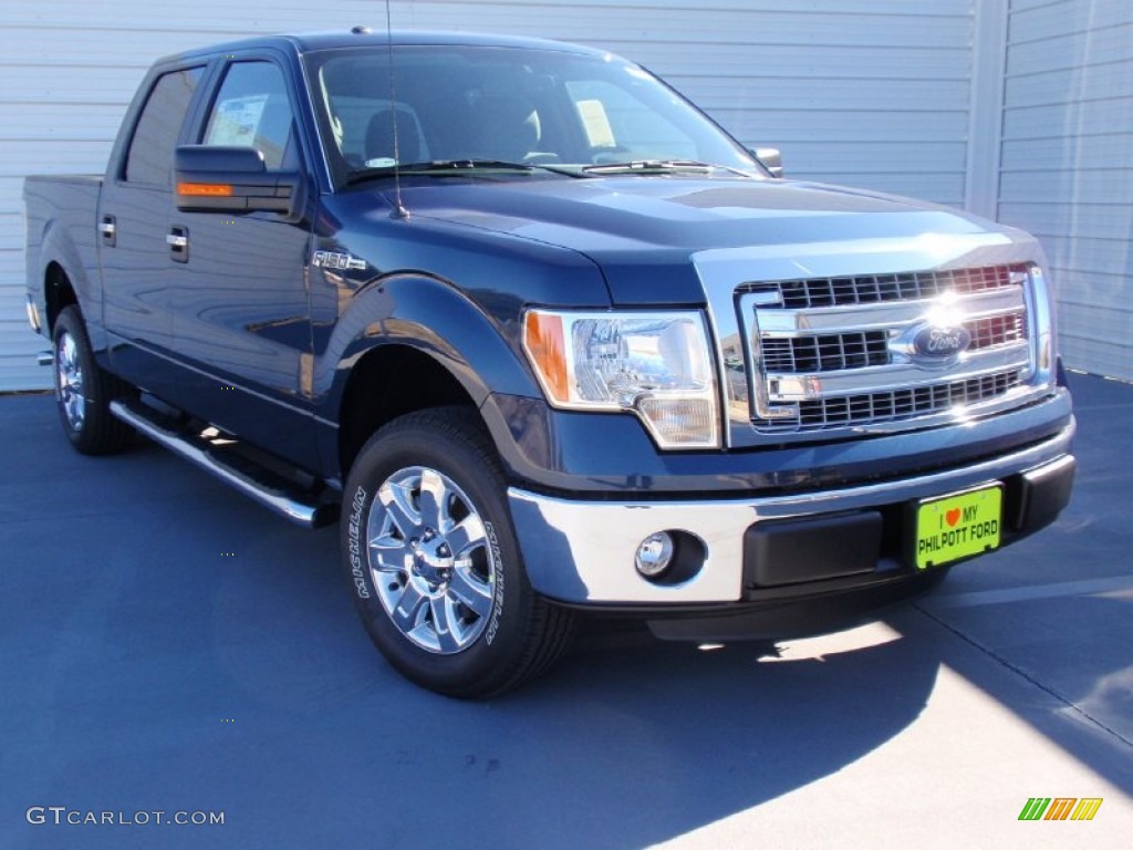 2014 F150 XLT SuperCrew - Blue Jeans / Steel Grey photo #1