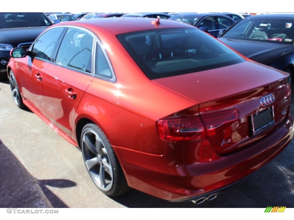 2014 A4 2.0T quattro Sedan - Volcano Red Metallic / Black photo #3