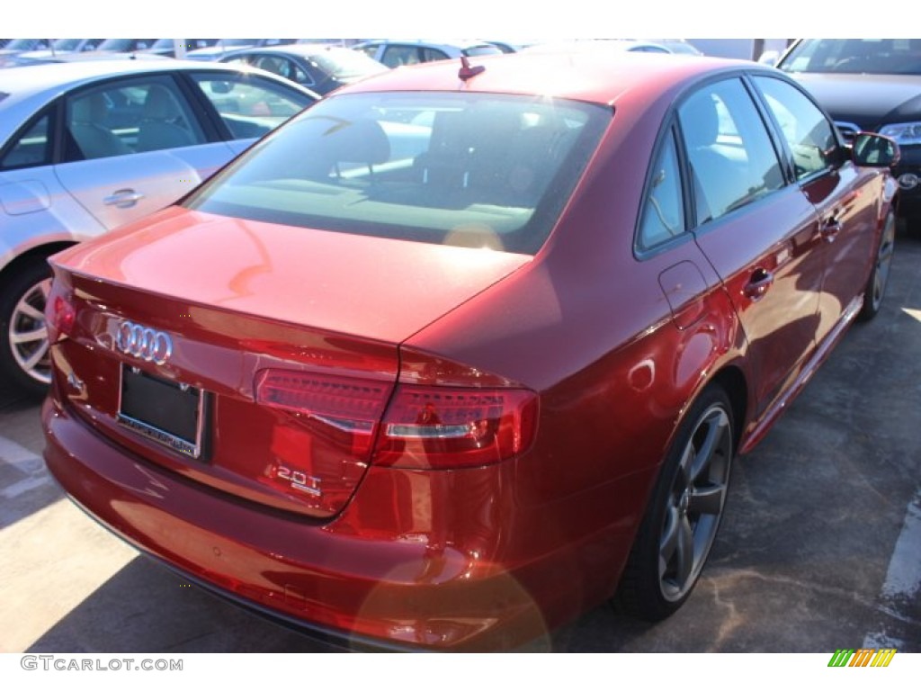 2014 A4 2.0T quattro Sedan - Volcano Red Metallic / Black photo #5