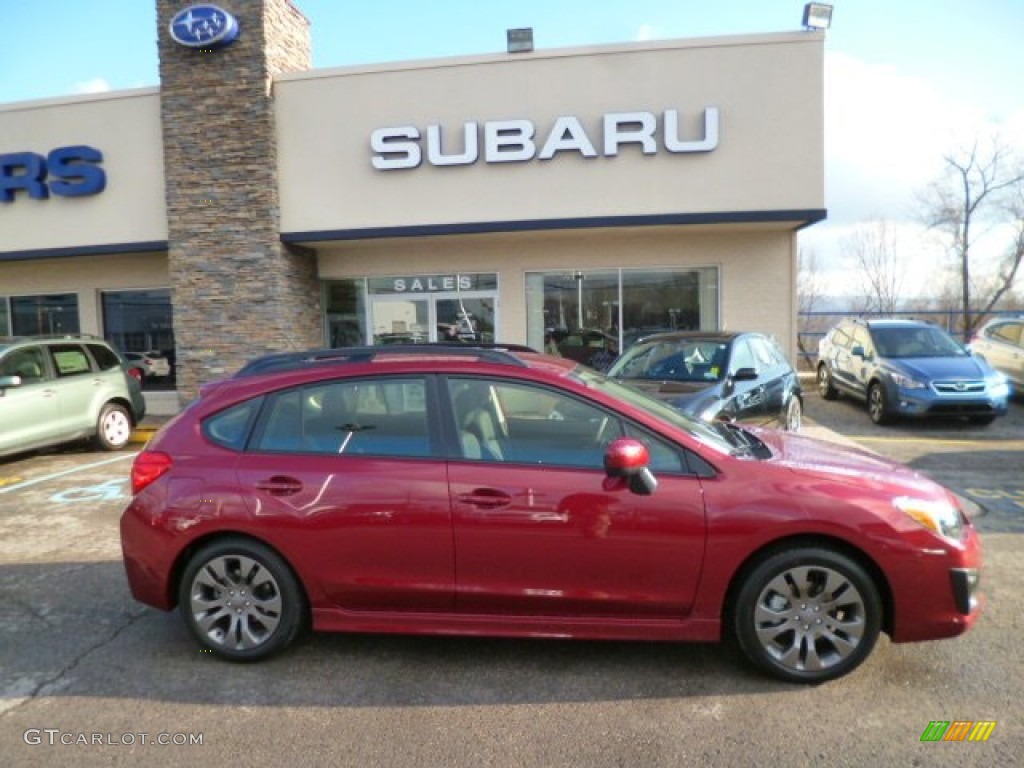 Venetian Red Pearl 2014 Subaru Impreza 2.0i Sport Premium 5 Door Exterior Photo #89715658