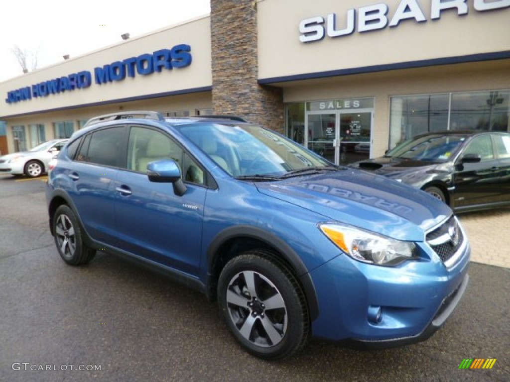2014 XV Crosstrek Hybrid Touring - Quartz Blue Pearl / Ivory photo #1