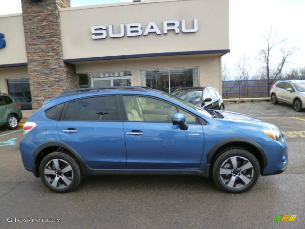 2014 XV Crosstrek Hybrid Touring - Quartz Blue Pearl / Ivory photo #7
