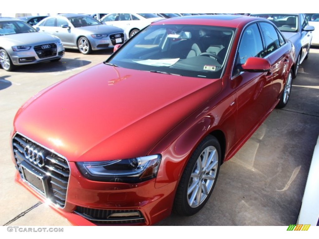 Volcano Red Metallic 2014 Audi A4 2.0T quattro Sedan Exterior Photo #89716858