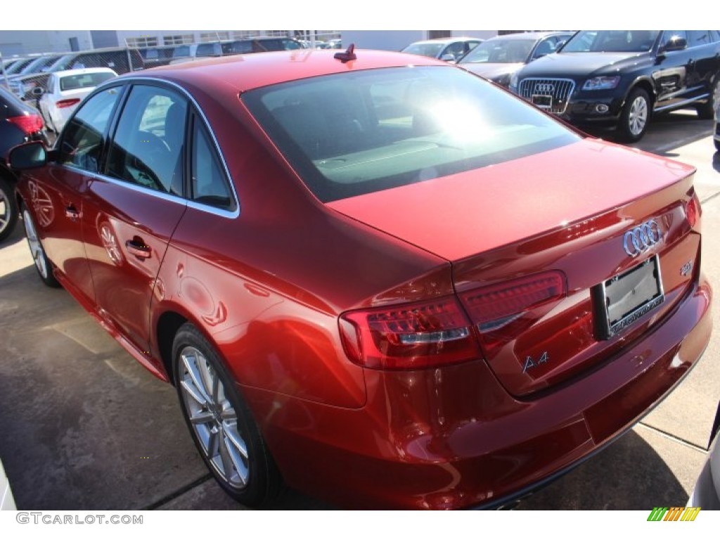 2014 A4 2.0T quattro Sedan - Volcano Red Metallic / Black photo #4