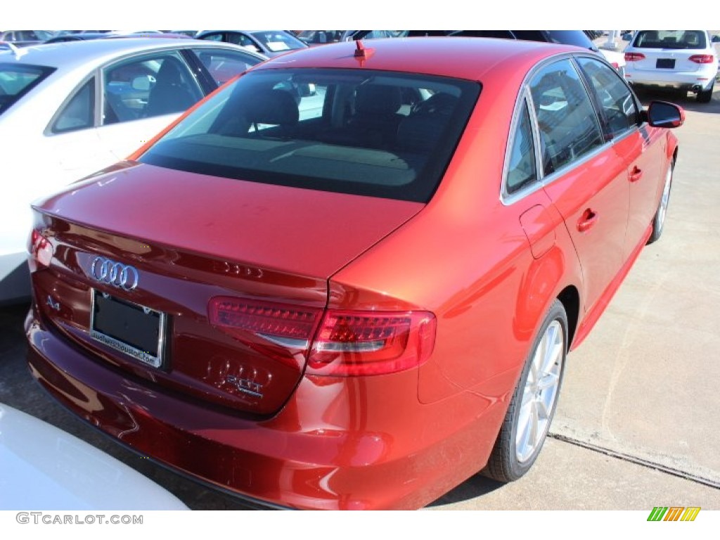 2014 A4 2.0T quattro Sedan - Volcano Red Metallic / Black photo #5