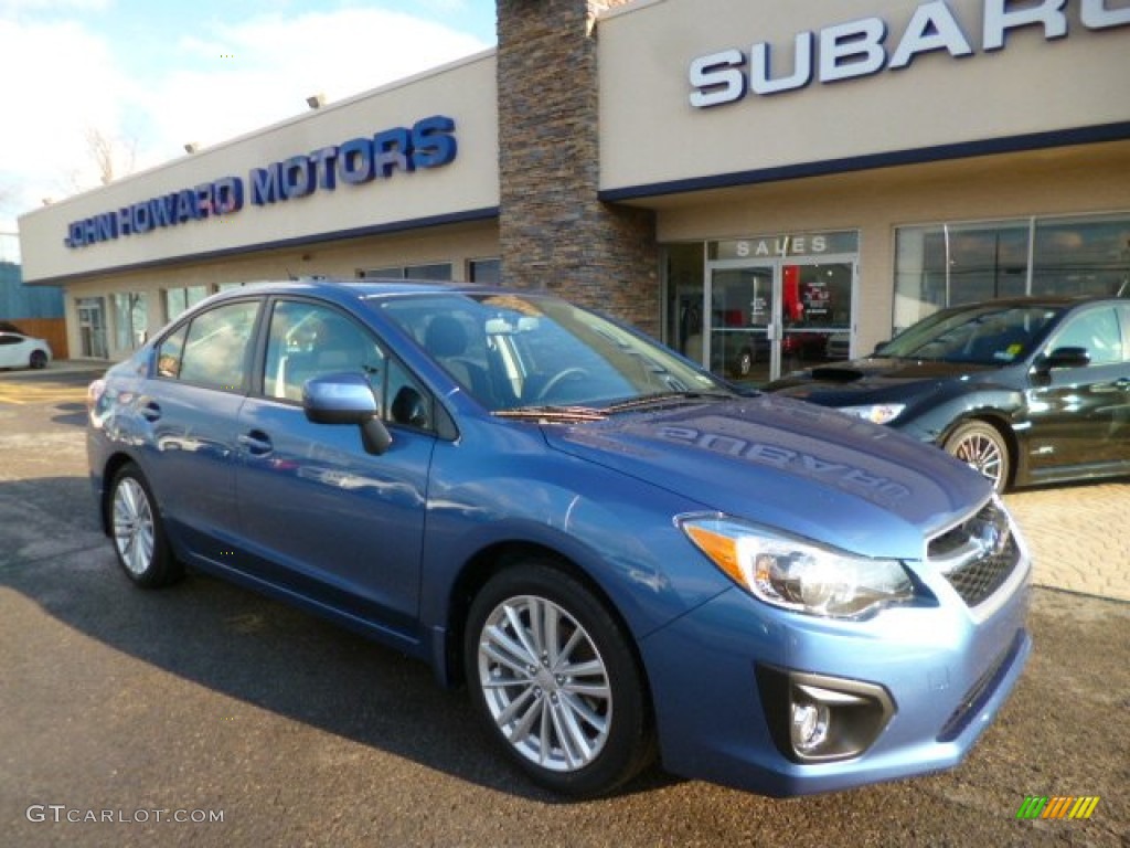 2014 Impreza 2.0i Premium 4 Door - Quartz Blue Pearl / Black photo #1