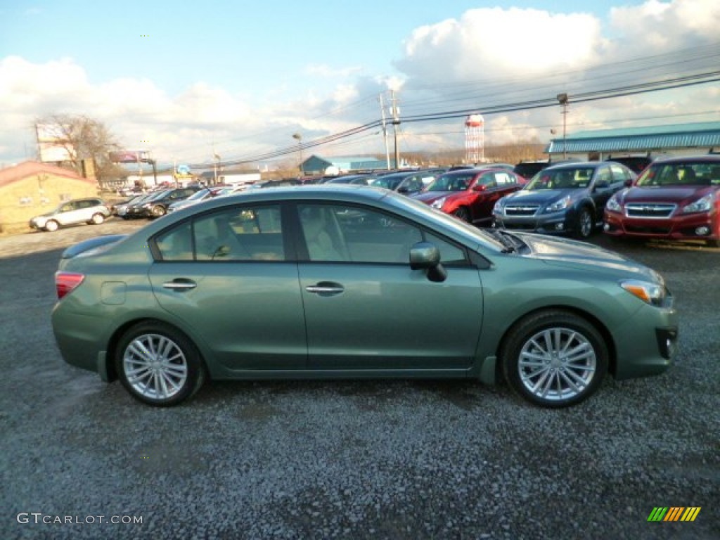 2014 Impreza 2.0i Limited 4 Door - Jasmine Green Metallic / Ivory photo #8