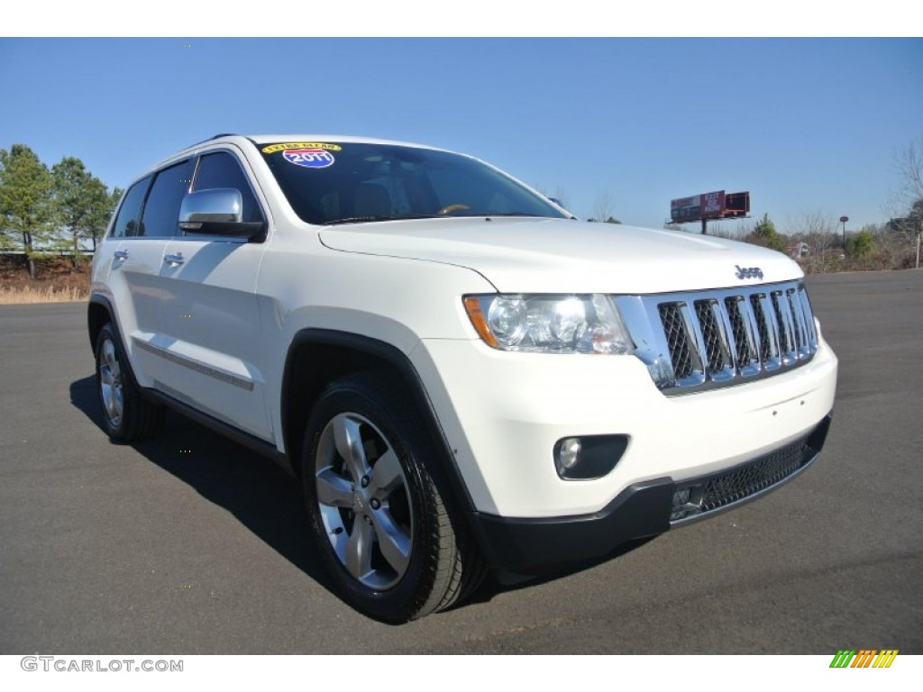 2011 Grand Cherokee Overland 4x4 - Stone White / Dark Frost Beige/Light Frost Beige photo #1