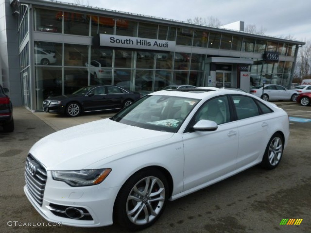 2014 S6 Prestige quattro Sedan - Ibis White / Lunar Silver w/Sport Stitched Diamond photo #1