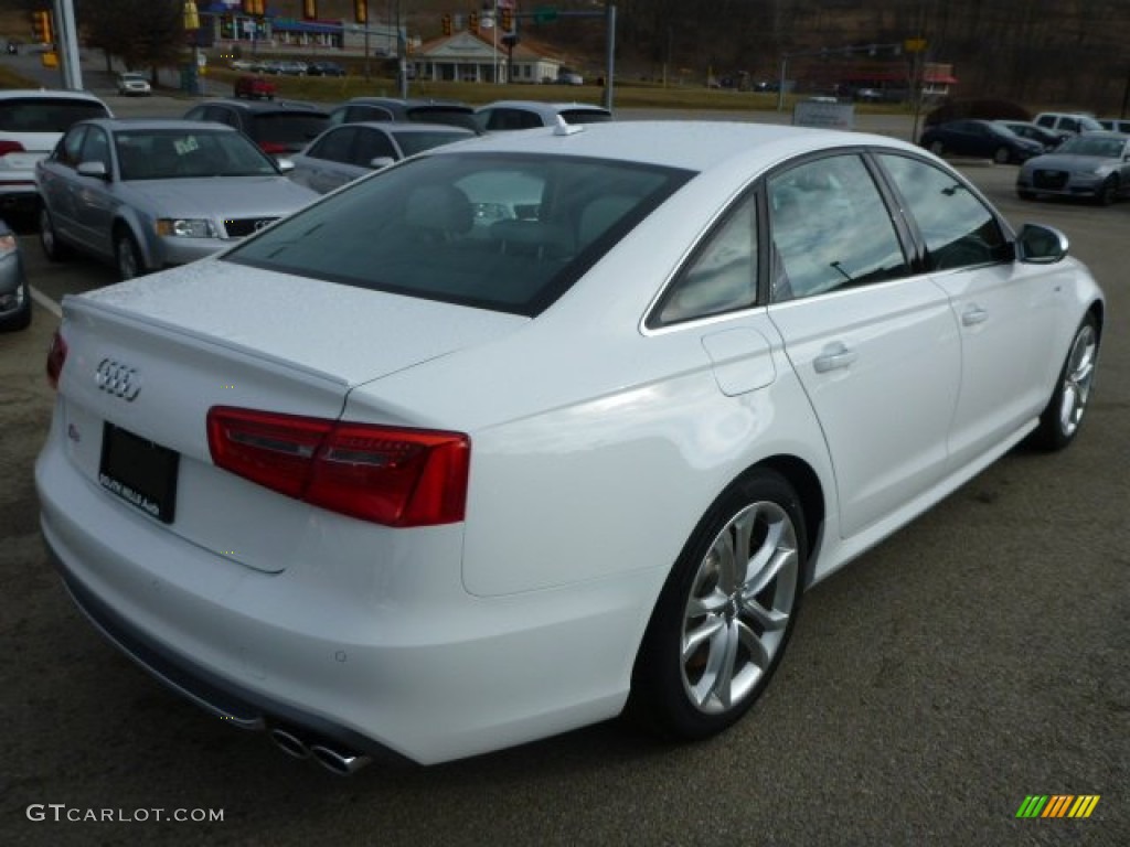 2014 S6 Prestige quattro Sedan - Ibis White / Lunar Silver w/Sport Stitched Diamond photo #4