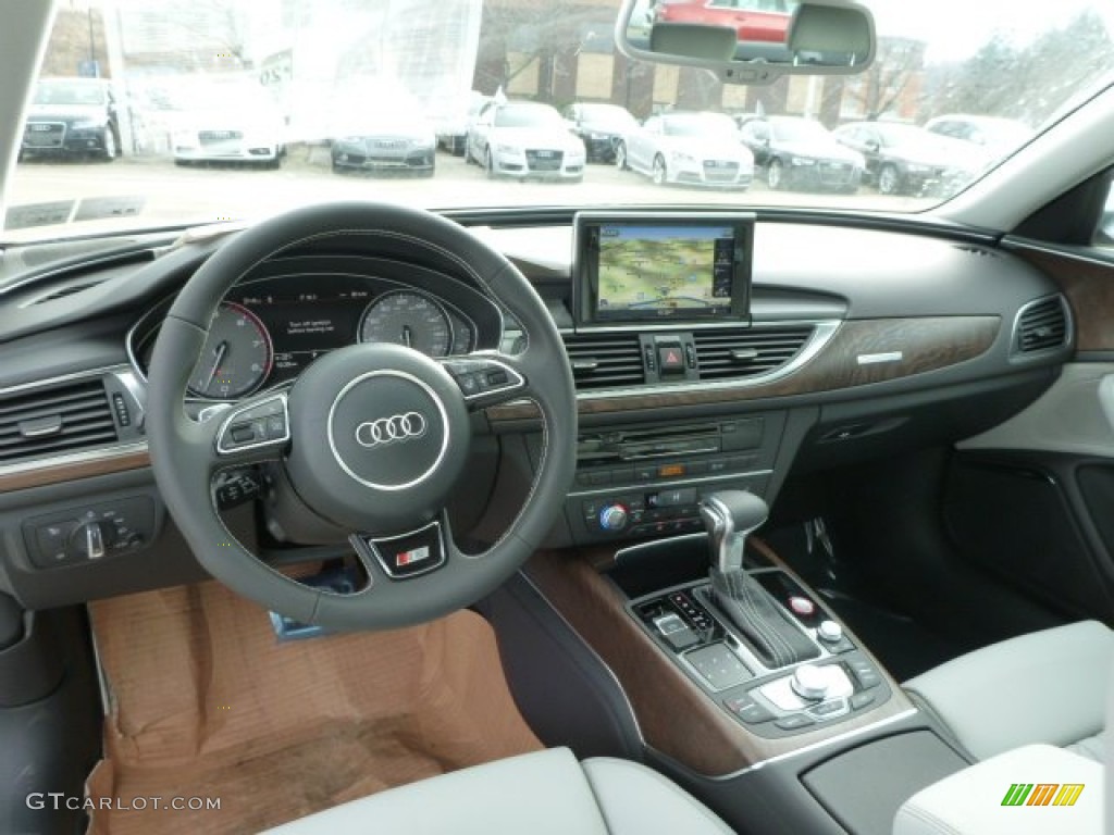 Lunar Silver w/Sport Stitched Diamond Interior 2014 Audi S6 Prestige quattro Sedan Photo #89722696