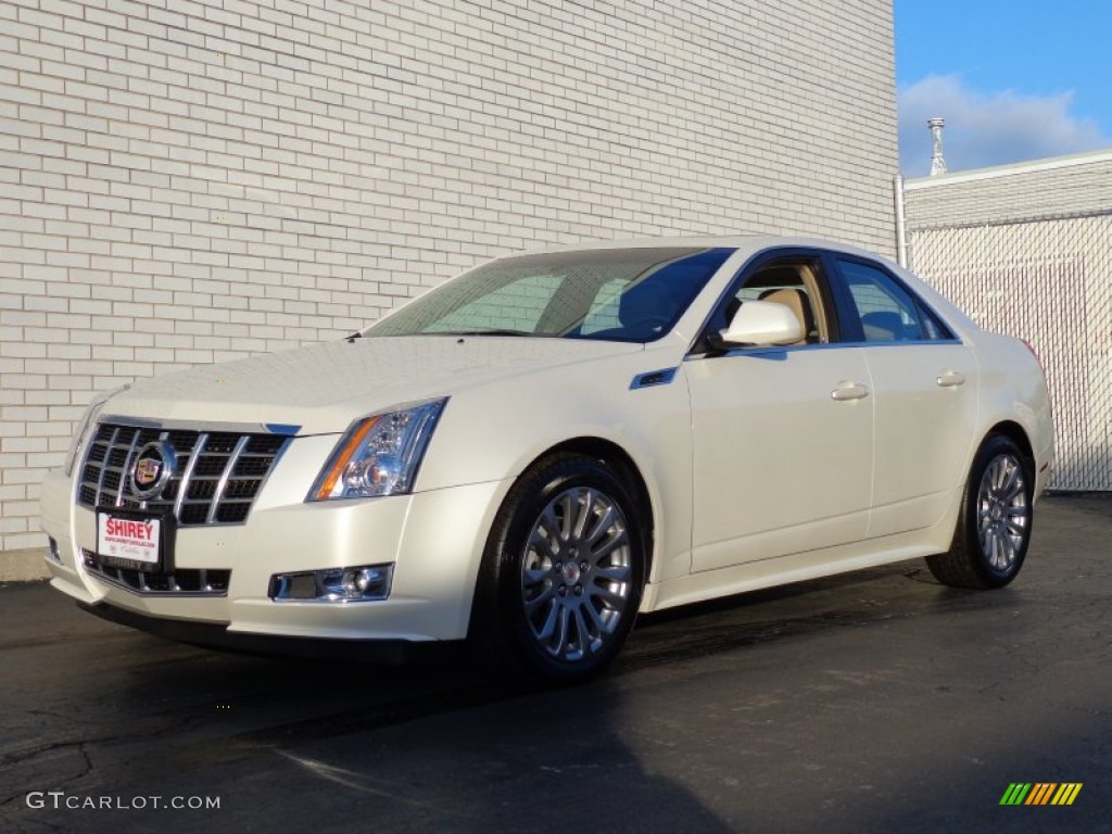 2013 CTS 4 3.6 AWD Sedan - White Diamond Tricoat / Cashmere/Cocoa photo #1