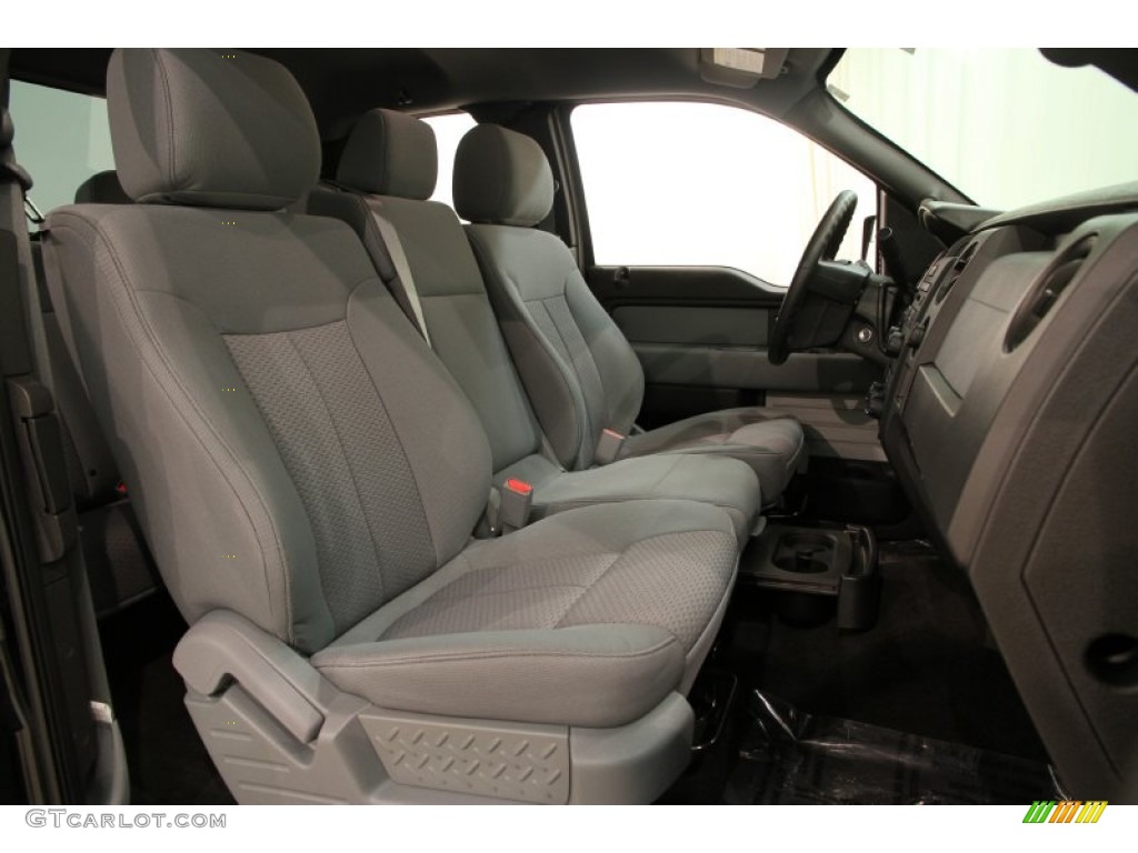 Steel Gray Interior 2012 Ford F150 STX SuperCab 4x4 Photo #89727730