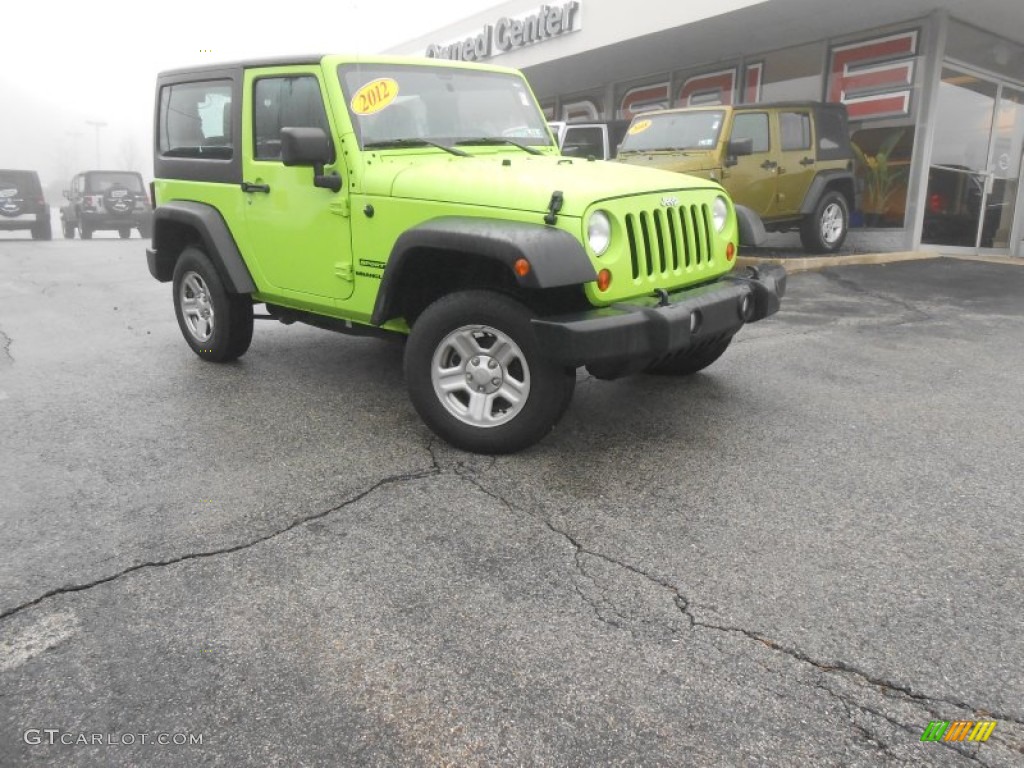 2012 Wrangler Sport 4x4 - Gecko Green / Black photo #1