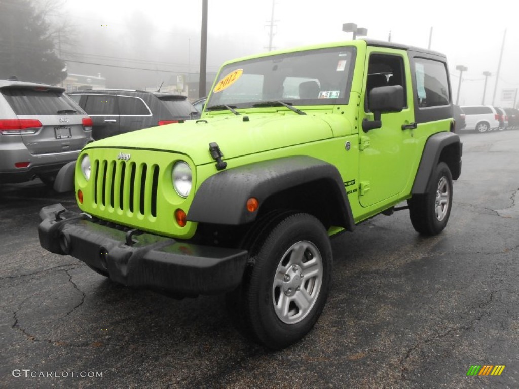 2012 Wrangler Sport 4x4 - Gecko Green / Black photo #3