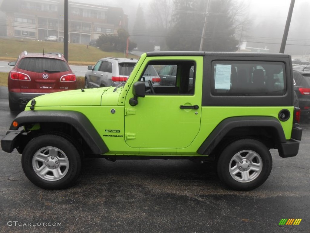 2012 Wrangler Sport 4x4 - Gecko Green / Black photo #4