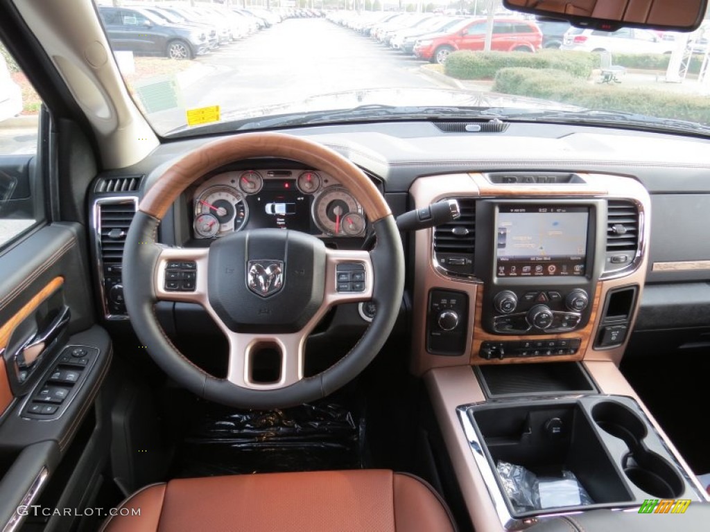 2014 Ram 2500 Laramie Longhorn Crew Cab 4x4 Black/Cattle Tan Dashboard Photo #89730061