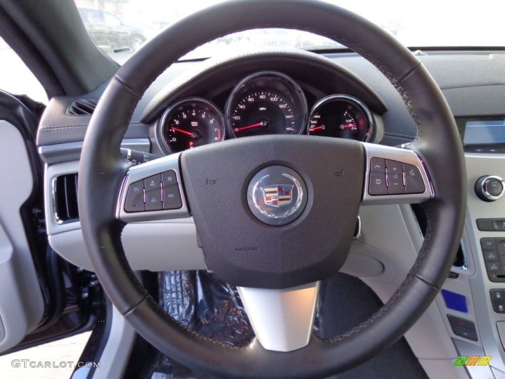 2014 Cadillac CTS 4 Coupe AWD Light Titanium/Ebony Steering Wheel Photo #89730370