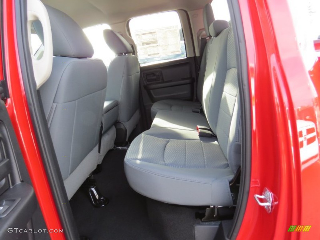 2014 1500 Express Quad Cab 4x4 - Flame Red / Black/Diesel Gray photo #8