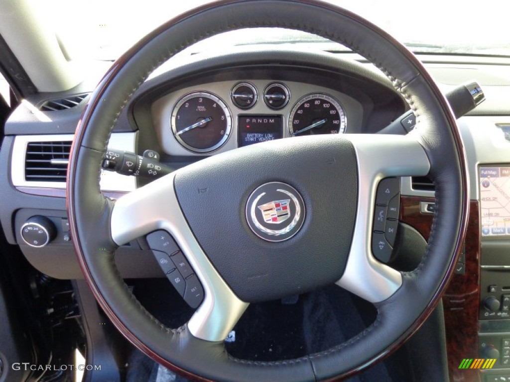2014 Cadillac Escalade ESV Premium AWD Ebony/Ebony Steering Wheel Photo #89730994