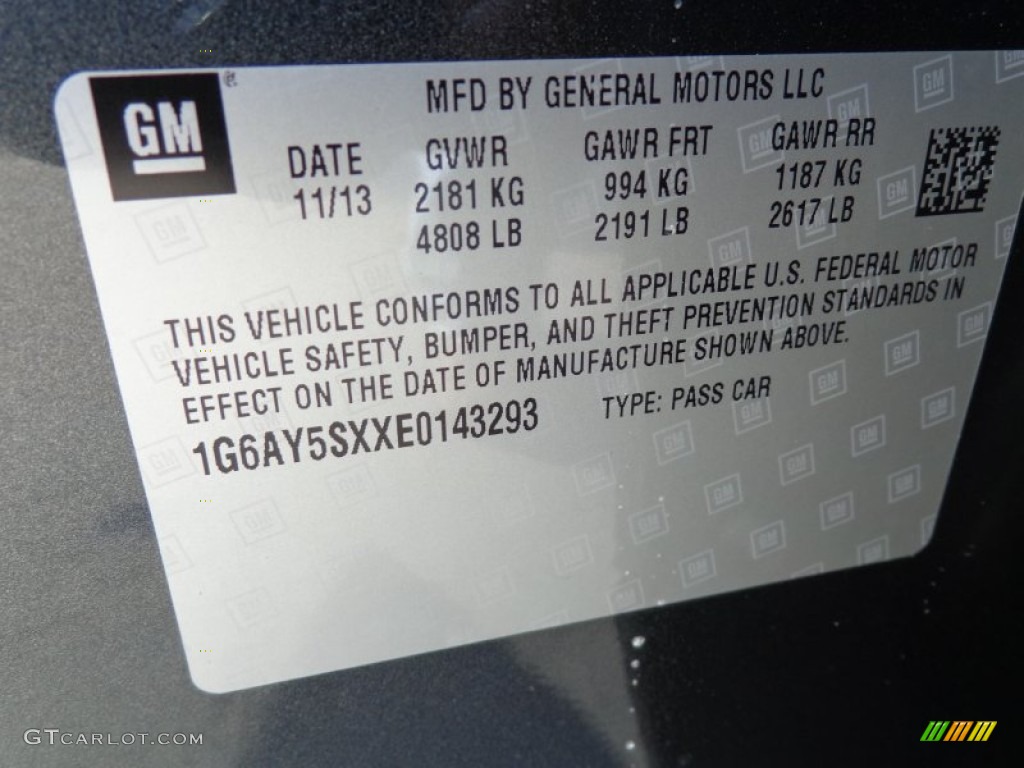 2014 Cadillac CTS Performance Sedan AWD Info Tag Photos