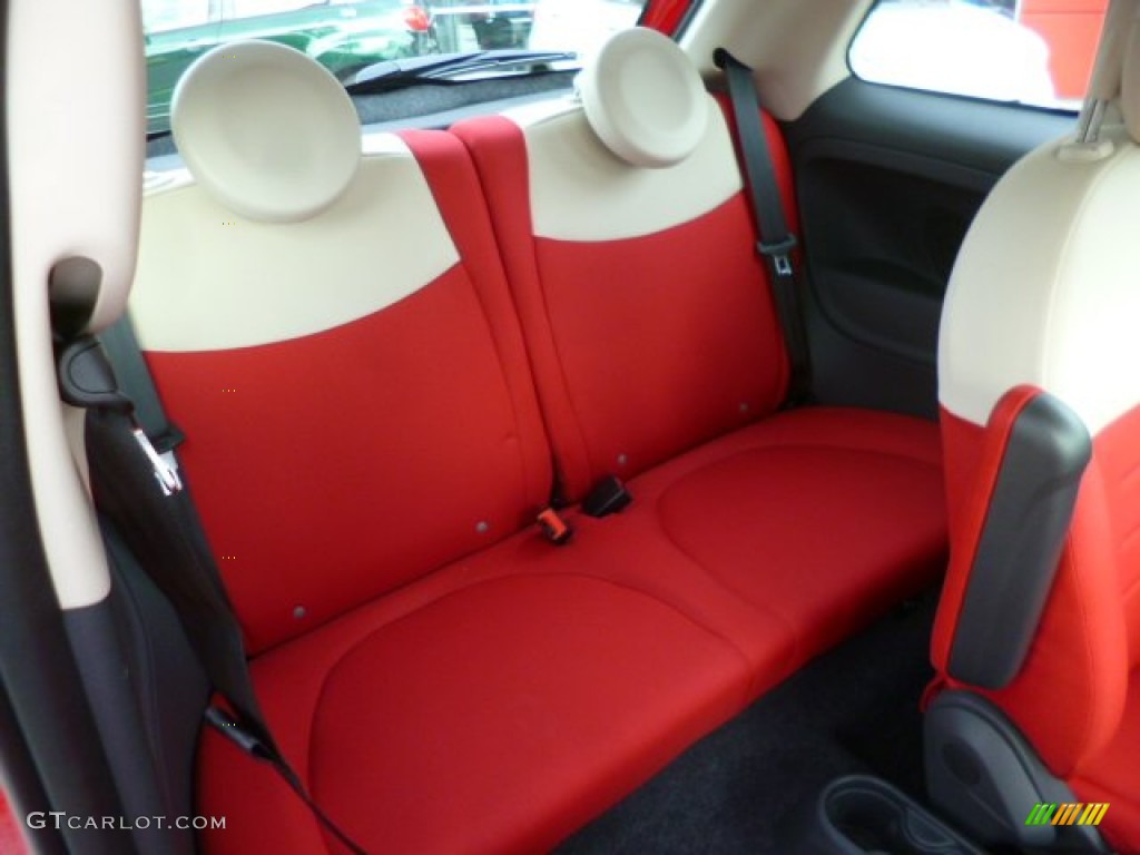 2012 Fiat 500 Pop Rear Seat Photo #89732725