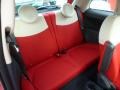 Tessuto Rosso/Avorio (Red/Ivory) Rear Seat Photo for 2012 Fiat 500 #89732725