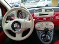Tessuto Rosso/Avorio (Red/Ivory) 2012 Fiat 500 Pop Dashboard