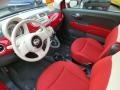 Tessuto Rosso/Avorio (Red/Ivory) 2012 Fiat 500 Pop Interior Color