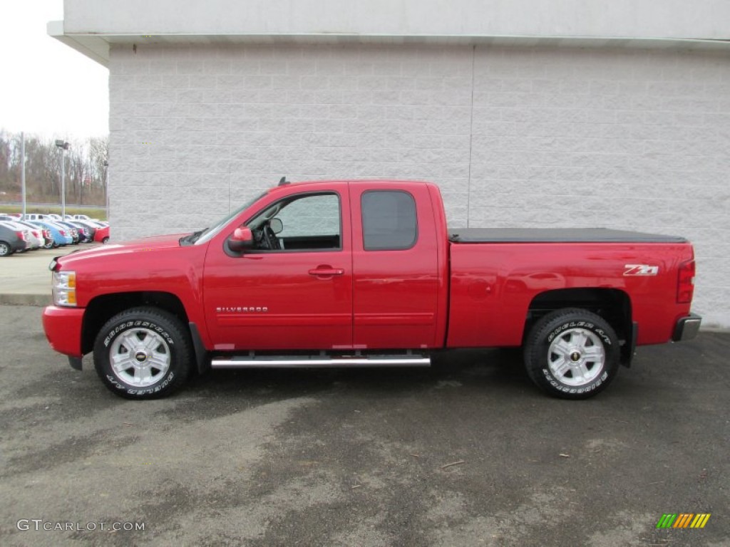Victory Red 2013 Chevrolet Silverado 1500 LT Extended Cab 4x4 Exterior Photo #89733186