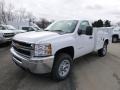 2014 Summit White Chevrolet Silverado 3500HD WT Regular Cab Dual Rear Wheel 4x4 Utility  photo #2