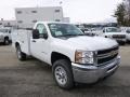 2014 Summit White Chevrolet Silverado 3500HD WT Regular Cab Dual Rear Wheel 4x4 Utility  photo #4