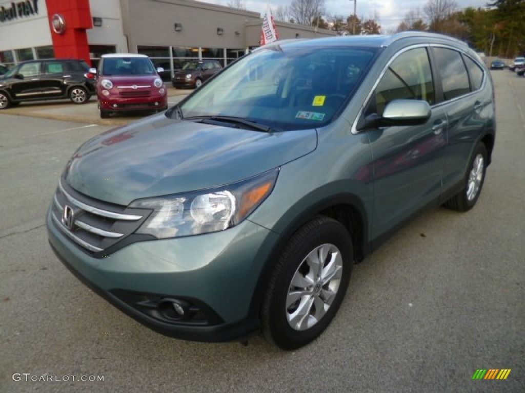 2012 CR-V EX-L 4WD - Opal Sage Metallic / Black photo #3