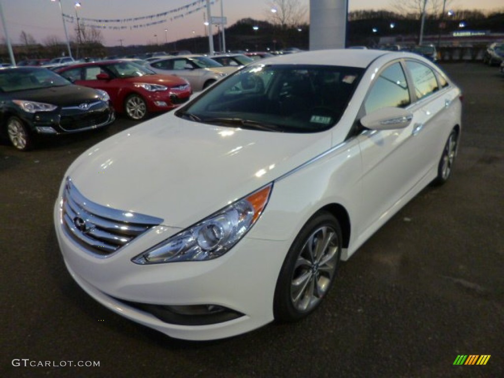 2014 Sonata SE 2.0T - Pearl White / Black photo #3